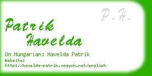 patrik havelda business card